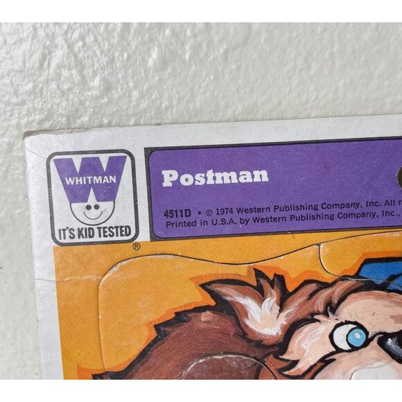 Vintage 1974 Whitman Postman Board Tray Puzzle, Toy - Picture 6 of 9